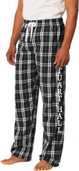 STUART HALL - District Flannel Plaid Pant, Black